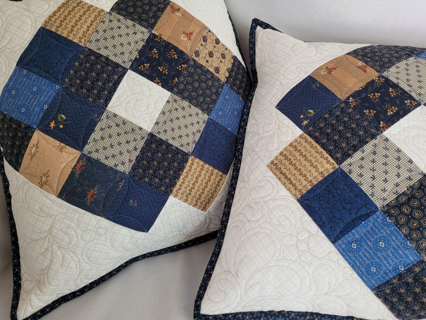 Quilted Throw Pillows, 15 inch