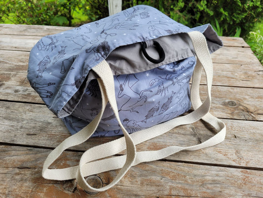 basic tote bag with zodiak fabric
