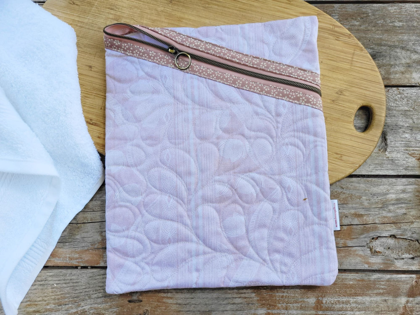 quilted zipper pouch