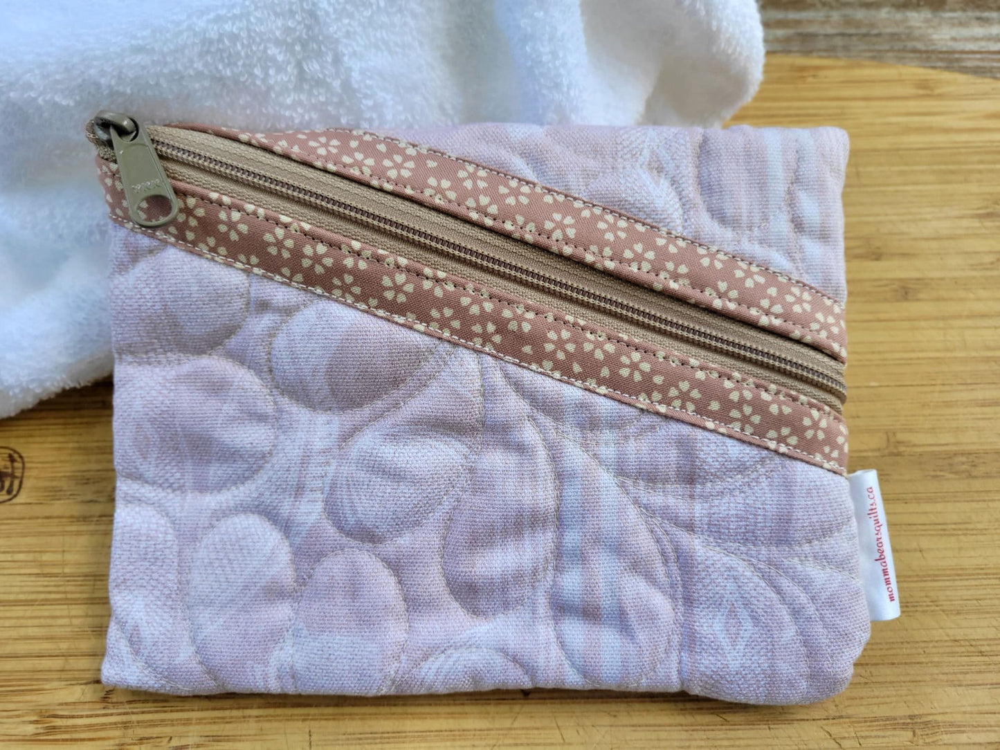 quilted zipper pouch