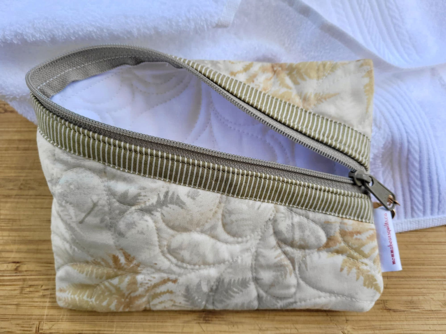 quilted zipper pouch