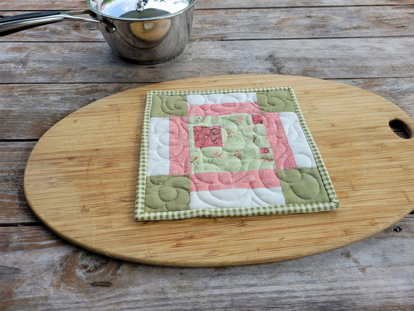 quilted patchwork potholder