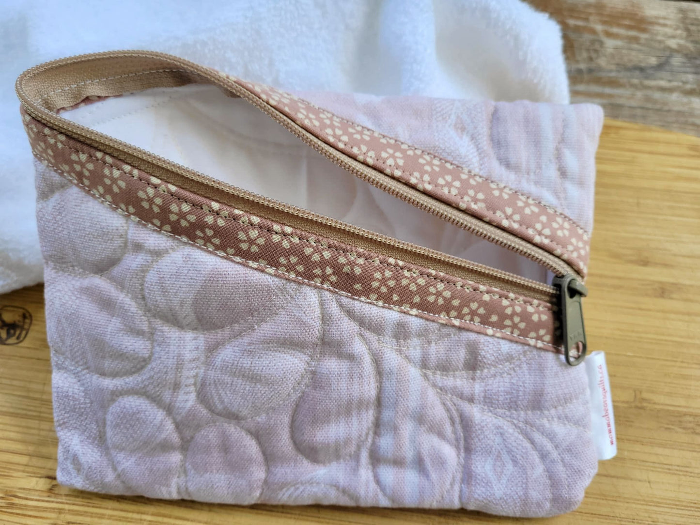 quilted zipper pouch