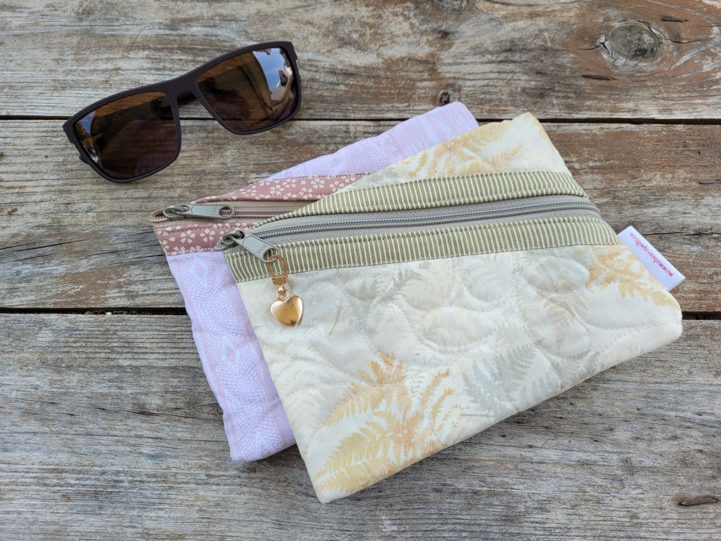 quilted zipper pouch