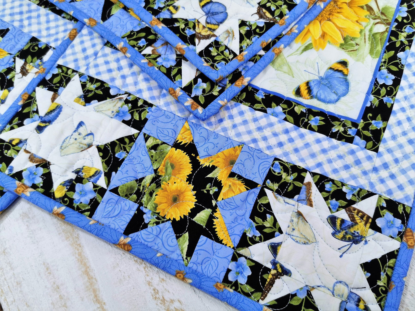 Six Quilted Placemats