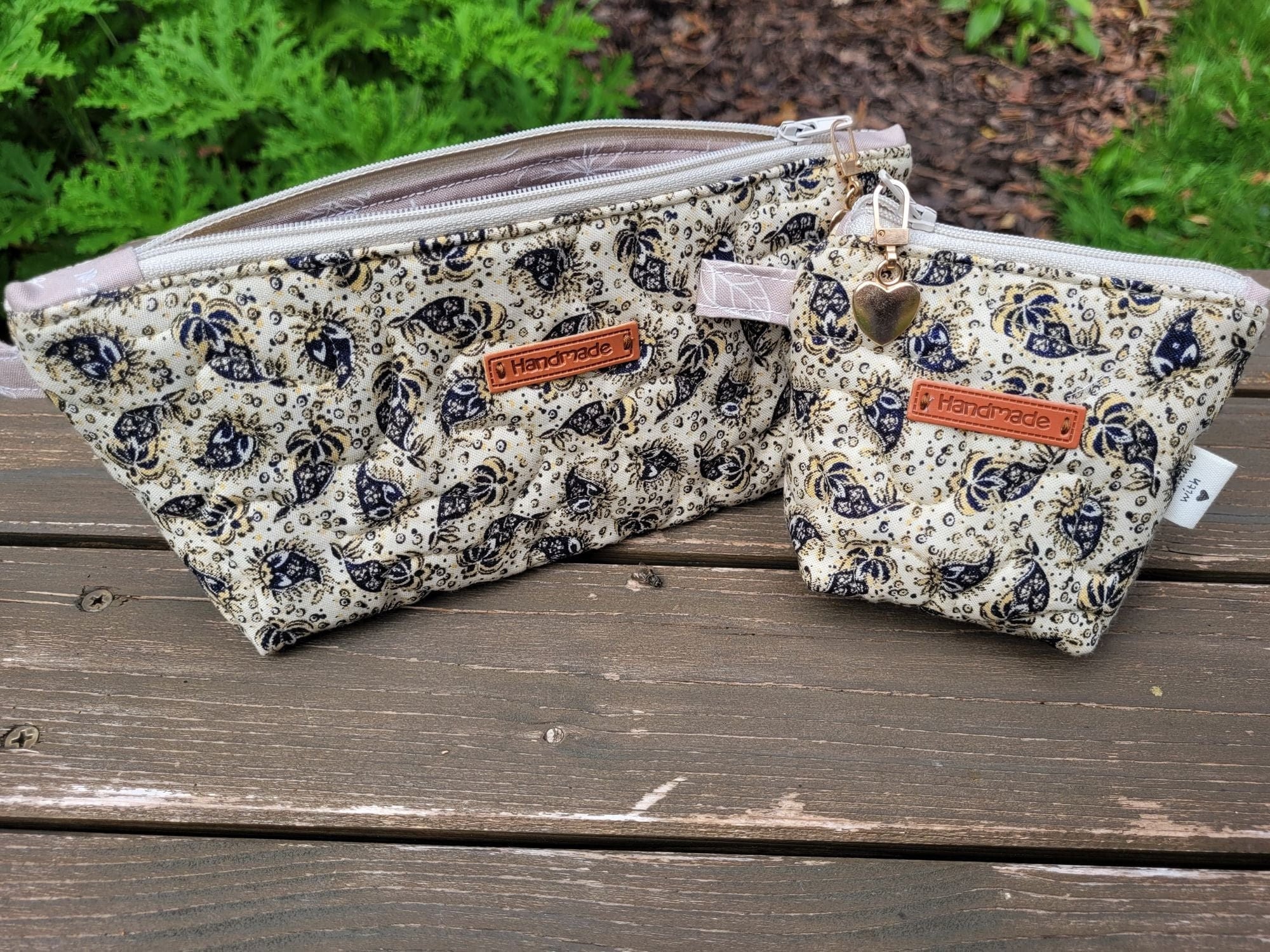 Silver zipper pouch sale